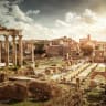 Ruinas del Imperio Romano, Roma, Italia.