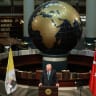 Turkish President Recep Tayyip Erdogan hopes to revive the Ottoman Empire and his fundamental views are largely overlooked in the West. Here seen at a ceremony welcoming Pope Leo XIV to Ankara on November 27, 2025.
