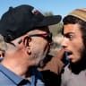 AN ISRAELI settler (R) and a Palestinian farmer are seen arguing during olive harvesting in Silwad, near Ramallah, on October 29, 2025.