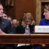 US Senator Amy Klobuchar (D-MN) (R), with Senator Richard Blumenthal (D-CT) (L) at a Senate Appropriations subcommittee hearing in Washington, December 3, 2025; illustrative.