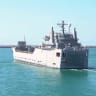 An Israel Navy vessel travels through Israeli waters.