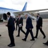 Benjamin Netanyahu prepares to board a plane to Washington, DC on January 10, 2026.