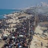 Palestinians make their way back to their homes in northern Gaza, amid a ceasefire between Israel and Hamas, in the central Gaza Strip, January 27, 2025