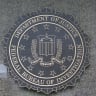 An FBI insignia on a building in Washington, DC, US. March 15, 2029.