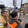 A United Hatzalah emergency responder using a drone to scan roofs for fallen shrapnel, central Israel, March 26, 2026.