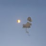 ANTI-MISSILE BATTERIES fire interception missiles toward incoming ballistic missiles launched from Iran, as seen over Jerusalem, during the war with Iran and ongoing missile fire toward Israel, April 4, 2026.