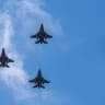 Israel Air Force fighter jets participate in a Remembrance Day flyover, April 2026.