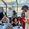 A medical operations room provides services in a Jerusalem hotel for those evacuated from their homes in Beit Shemesh following an Iranian missile strike. 