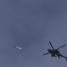 An Apache helicopter fires a missile toward Lebanon near the Israeli-Lebanese border in northern Israel, May 2, 2026.