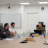 HOME FRONT Command chief Shay Klepper meets with representatives from Israel's emergency services.