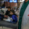 Palestinians are seen at a Doctors Without Borders (MSF) clinic at Nasser Medical Complex in Khan Younis, southern Gaza Strip, January 15, 2026.