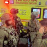 Soldiers at the Gush Etzion Junction after a ramming attack.