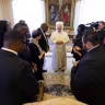 A delegation of Chicago faith leaders meet with Pope Leo XIV on May 28, 2026.