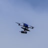 An explosive drone launched by Hezbollah is seen near the Israeli border with Lebanon during a Hezbollah attack in northern Israel, May 19, 2026.