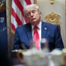 US President Donald Trump listens to members of his Cabinet speak during a meeting at the White House, last month.
