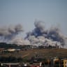 SMOKE BILLOWS from southern Lebanon, following Israeli strikes, as seen from Nabatieh, Lebanon, June 4, 2026.