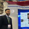 ASAF HASANLI, especialista de la empresa petrolera estatal de Azerbaiyán SOCAR, en la feria Caspian Oil and Gas celebrada durante la Semana de la Energía de Bakú en Bakú, Azerbaiyán, el 3 de junio de 2026. 