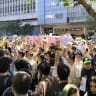 IRANIAN STUDENTS protest the regime's educational policies.