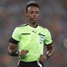Somali referee Omar Abdulkadir Artan during the TotalEnergies CAF Africa Cup of Nations round of 16 match between Equatorial Guinea and Guinea at Alassane Ouattara Stadium on January 28, 2024 in Abidjan, Ivory Coast.
