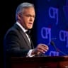Scott Pelley of CBS, hosts the Committee to Protect Journalists' International Press Freedom Awards at the Waldorf Astoria on November 26, 2013 in New York City. The annual awards ceremony recognizes journalists who risk their lives and liberty defending press freedom. 