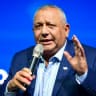 Gadi Eisenkot, head of the Yashar party speaks during a conference at Tel Aviv University, May 12, 2026.