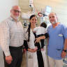 (R-L): Dr. Dror Kraus, Senior Physician, Neurology Unit and Epilepsy Specialist, Clalit-Schneider Children’s Medical Center; Dr. Naama Ornstein, Head of the Genetics Unit, Clalit-Schneider Children’s Medical Center; Prof Rami I. Aqeilan.