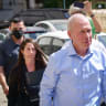 FORMER DEFENSE minister Yoav Galant arrives to the Likud court for a discussion on the proposal to remove Galant from the Likud party. 