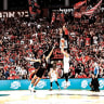 HAPOEL TEL AVIV guard Vasilije Micic (right) shoots the game-winning three-pointer in the Reds’ 88-84 semifinal Game 2 victory over host Hapoel Jerusalem 