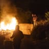 JEWISH SETTLERS are seen at the unauthorized Beit Anot outpost in the Gush Etzion area of the West Bank after being informed of an expected evacuation, June 1, 2026.