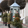 Changing the guard at Budapest Castle