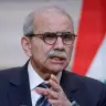 El primer ministro libanés, Nawaf Salam, interviene durante una rueda de prensa conjunta con el presidente francés, Emmanuel Macron (que no aparece en la imagen), tras su reunión en el Palacio del Elíseo, en París (Francia), el 21 de abril de 2026.