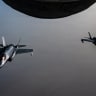 Two US Air Force F-35A stealth fighter jets fly over the Middle East during a patrol in a photo shared by US Central Command on June 7, 2026.