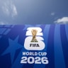 A general view of FIFA World Cup 2026 signage at Kansas City Stadium on June 08, 2026 in Kansas City, Missouri. 