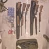 Weapons seized from Hezbollah in southern Lebanon by the 91st Division