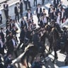 Haredi protesters block a highway in Israel on June 11, 2026. 