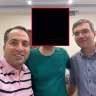 Mahdi Sadeghi, a dual US-Iranian national, appears in an 2024 photo that federal prosecutors in Boston, Massachusetts, U.S., obtained from his phone and included in a court filing on January 13, 2025 that depicts Sadeghi with two other individuals, including Mohammad Abedini.