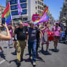 PEOPLE TAKE part in the annual Gay Pride Parade in Tel Aviv, June 12, 2026.