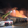 London Fire Brigade trucks working to extinguish a fire at a Jewish-owned warehouse on Oxgate Lane in Brent, UK on June 11, 2026.