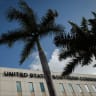 US-POLITICS-SECURITY-HEGSETH A view of the US Southern Command (SOUTHCOM) headquarters, where the inaugural Americas Counter Cartel Conference is taking place in Doral, Florida on March 5, 2026. Defense and security leaders from across the Caribbean, Central America, and South America gathered for t