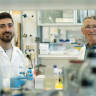 AVIV SHOSHANY (left) and Prof. Gideon Schreiber.