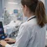Illustration: A doctor using AI
