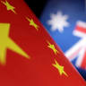 FILE PHOTO: Printed Chinese and Australian flags are seen in this illustration, July 21, 2022