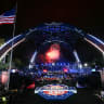 Fireworks go off as America's Justin Gaethje celebrates after defeating Ilia Topuria during "UFC Freedom 250" mixed martial arts event on the South Lawn of the White House in Washington, DC, in the early morning hours of June 15, 2026. 