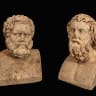 Roman statues uncovered by the Israel Antiquities Authority excavation, June 15, 2026.