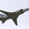 Strategic bomber TU-22M Backfire. Russian military forces train for the Victory Day parade that will take place on 9 May 2010 marking the 65th anniversary of the Second World War. on May 06, 2010; Illustration.