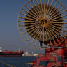 An oil tanker docked at the Port of Fujairah, as the US-Israel conflict with Iran limits marine traffic in the Strait of Hormuz, in Fujairah, United Arab Emirates, May 6, 2026.