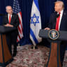 US President Donald Trump and Israeli Prime Minister Benjamin Netanyahu hold a press conference after meeting at Trump’s Mar-a-Lago club in Palm Beach, Florida, US, December 29, 2025.