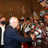 Prime Minister Benjamin Netanyahu greets new immigrants from the Bnei Menashe community, June 11, 2026.
