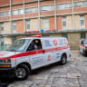The entrance to the Emergency room at the Hadassah Ein Kerem Hospital in Jerusalem on November 1, 2020.
