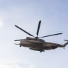 An Israeli Air Force CH-53 Yasur helicopter flies near Jerusalem, June 15, 2026.